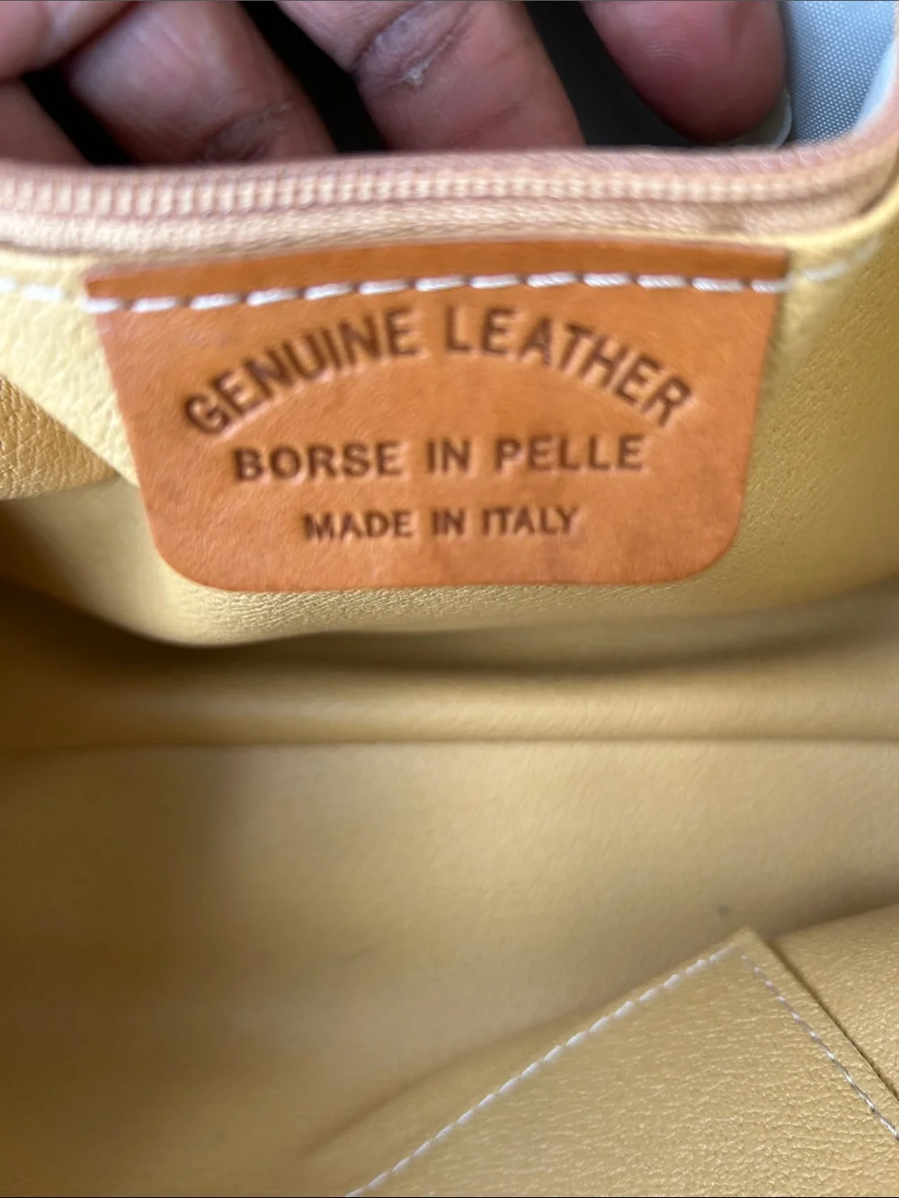 Borse in PELLE Cream Leather Top-Handle Women’s Leather bag. Made in Italy.